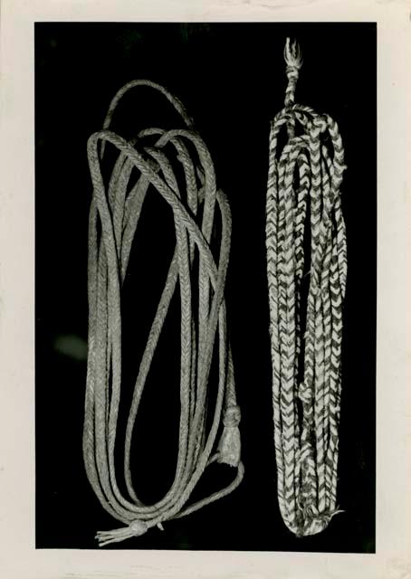 Plaited buckskin Lariat and wool rope