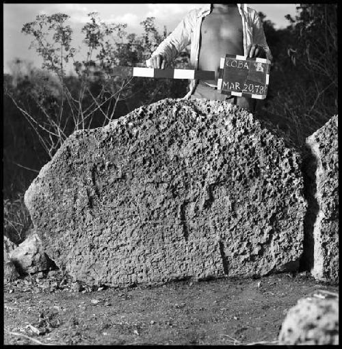 Fragment of Stela 19 at Coba