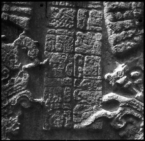 Detail of Stela 1 at Ixkun