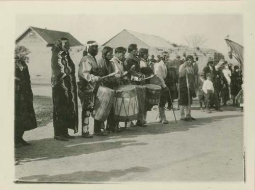 One shot in series depicting stages in Comanche dance