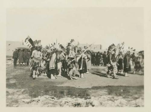 One shot in series depicting stages in Comanche dance