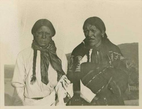 Ben Concha and Tom asolo Lujan. Lujan crying orders from the top of the Pueblo.