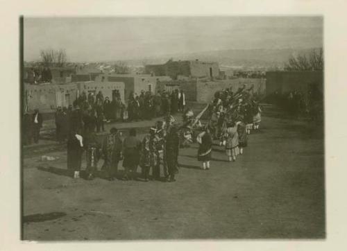 One shot in series depicting stages in Comanche dance