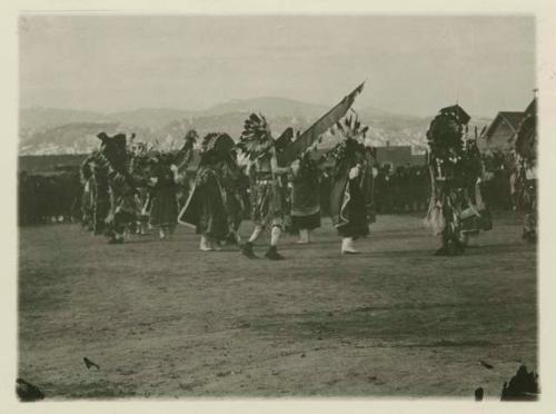 One shot in series depicting stages in Comanche dance