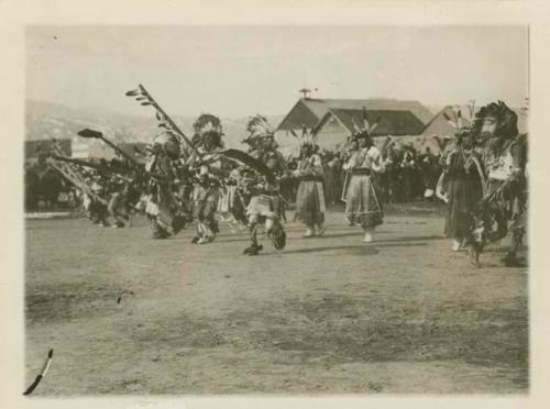 One shot in series depicting stages in Comanche dance