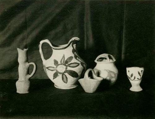 Pottery from pueblos, including pots by Tonita Roybal, Marie Marinez and Monica Silva