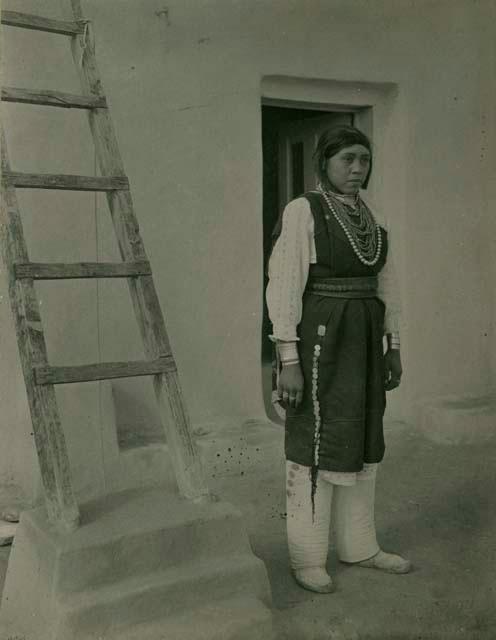 Woman in Tigua clothing