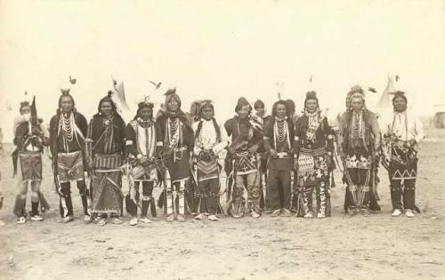 Group of men standing in a line