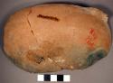 Bowl, fragment, two sherds repaired; ovoid, rim incurved; probably spout on one