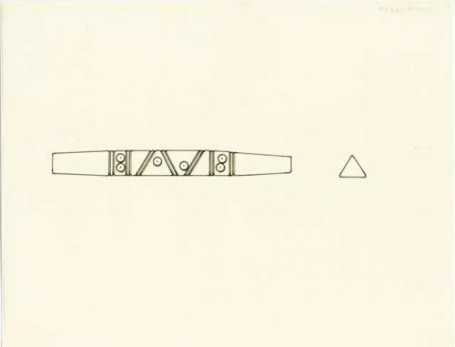 Drawing of ivory gaming sticks