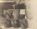 Seven baskets in collection of Mr. Jay Smith on Yakima reservation