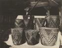 Seven baskets in collection of Mrs. Jay Smith on Yakima reservation