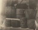 Sixteen baskets in collection of Mrs. Jay Smith on Yakima reservation