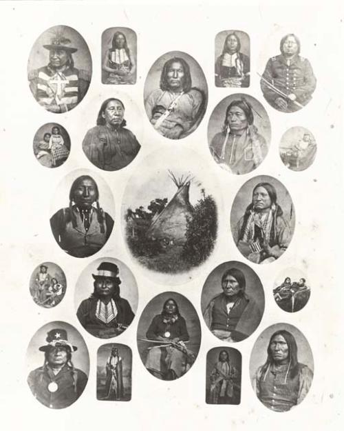 Composite of 21 photos from Southern Plain tribes.