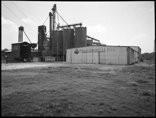 Abandoned rice storage silos