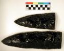 Chipped implement, obsidian