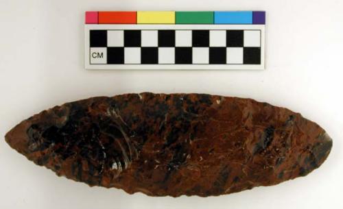 Chipped implement, obsidian