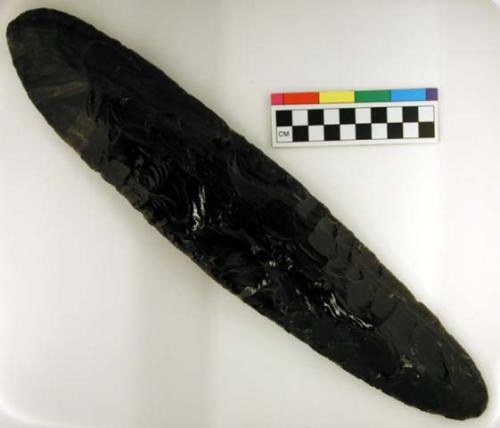 Chipped implement, obsidian