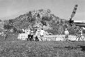 Helicopters landing on Acropolis at Edzna