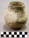 Undecorated pottery jar