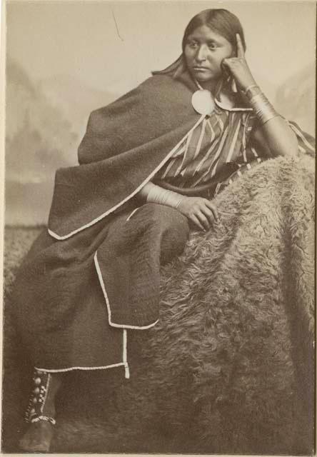 Studio portrait of a Comanche Woman