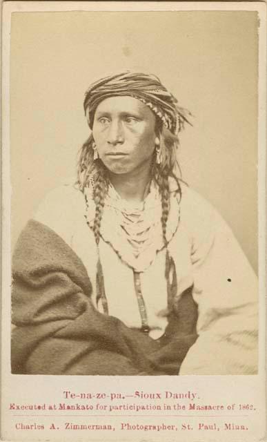 Te-ha-ze-pa; Executed at Mankato for participation in Massacre of 1862