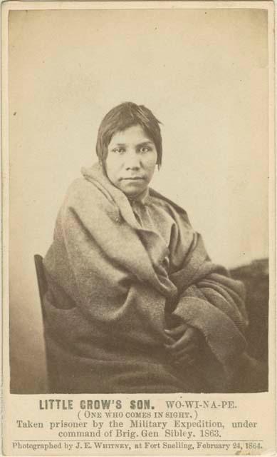 Portrait of Little-Crow's Son, Wo-wi-na-le (One-who-comes-in-sight)