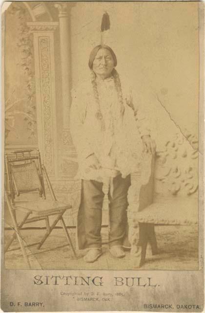 Full-length studio portrait of Sitting Bull