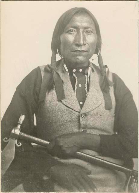 Portrait of Lone Wolf, Kiowa Chief