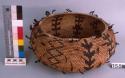 Basket with brown pine tree pattern