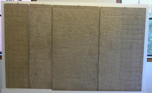 Cast of part of the Temple of the Foliated Cross Tablet; middle