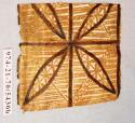 Fragment of tapa cloth, dark and light brown pattern, 13.5 in. l. x 9 1/4" w.