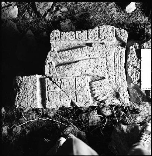 Fragments of Stela 6 at Uxmal