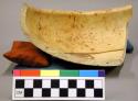 One fourth polychrome pottery bowl