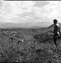 Men moving down toward the action on the Warabara and along its east-west ridge