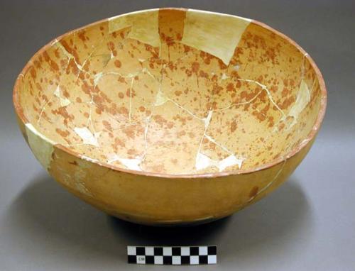 Potsherds of restorable bowl. San Bernardino?