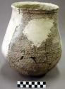 Ceramic jar, corrugated, flared rim, reconstructed