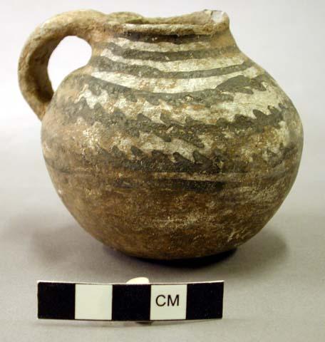 Black and white jug