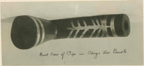 Front view of Osage war bundle; Object is property of V. Thornburgh, Lincoln NE