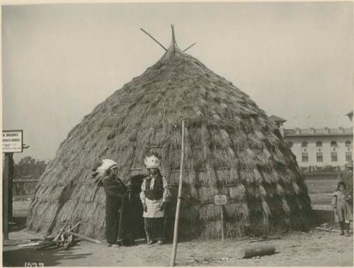 Wichita lodge and Indians at 1904 St. Louis World's Fair