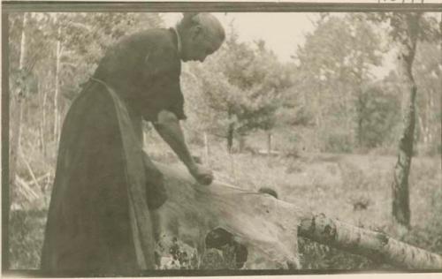 Woman beaming skin, Keshena, Wisconsin