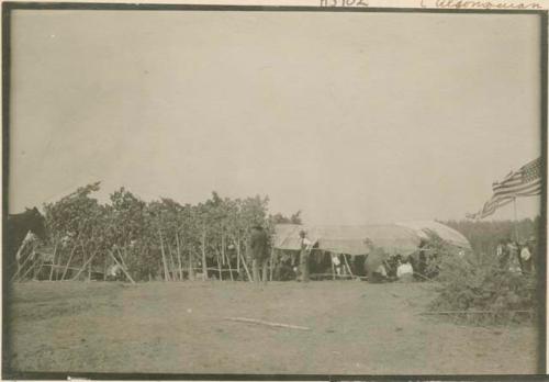 Medicine Lodge Building. Rain Ceremony.