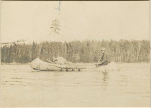 Ojibwa in canoe. Minn-1901. D.I. Bushnell, Jr.