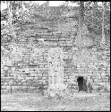 Stela and structure at Copan