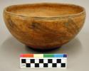 Polychrome pottery bowl - red, black, orange