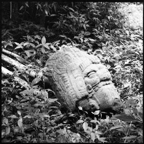 Anthropomorphic head from Structure 33 at Yaxchilan