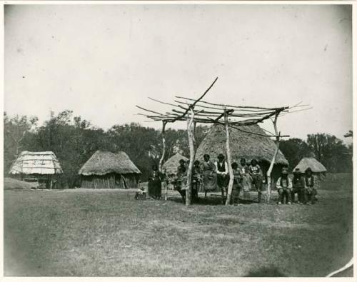 Group outside of house structures, Oklahoma