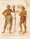 Reproduced colored drawings of two Secotan men.