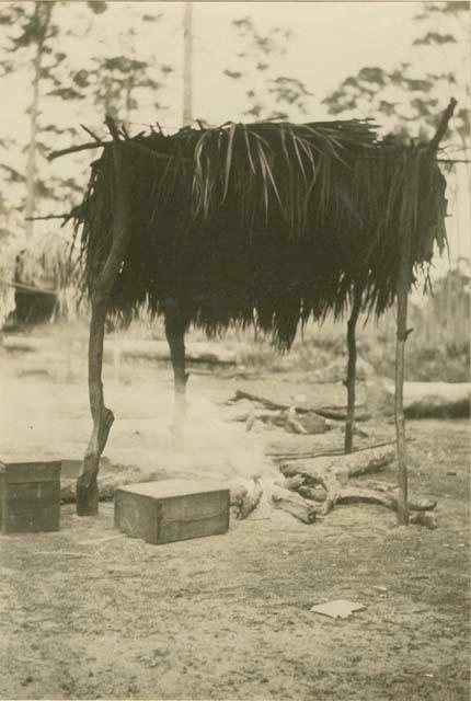 Fire place in Seminole camp