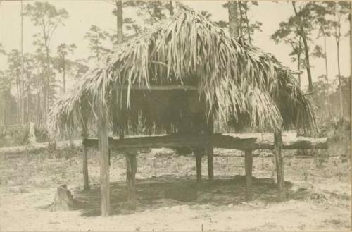 Covered hut